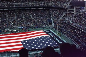 An image of the Seattle Seahawks pregame. Polymarket will offer wagers on NFL games this season.